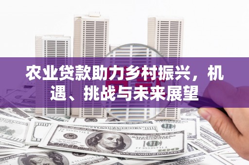 邹平农业贷款助力乡村振兴，机遇、挑战与未来展望