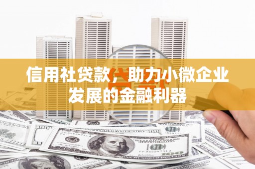 邹平信用社贷款，助力小微企业发展的金融利器