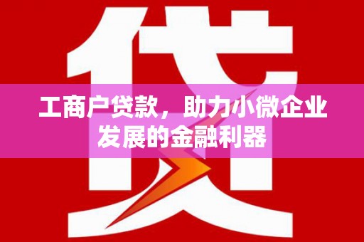 邹平工商户贷款，助力小微企业发展的金融利器