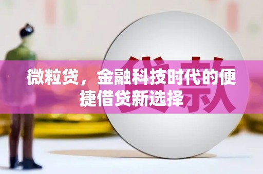 邹平微粒贷，金融科技时代的便捷借贷新选择