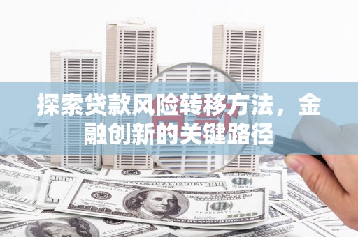 邹平探索贷款风险转移方法，金融创新的关键路径