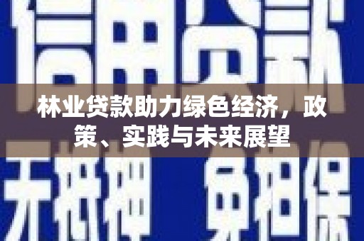 邹平林业贷款助力绿色经济，政策、实践与未来展望