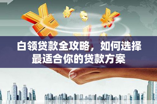 邹平白领贷款全攻略，如何选择最适合你的贷款方案